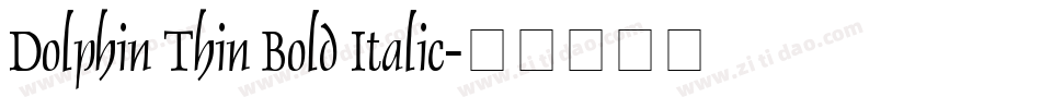 Dolphin Thin Bold Italic字体转换